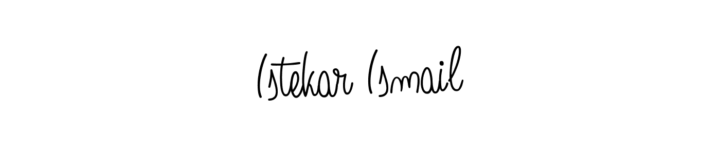 The best way (Angelique-Rose-font-FFP) to make a short signature is to pick only two or three words in your name. The name Istekar Ismail include a total of six letters. For converting this name. Istekar Ismail signature style 5 images and pictures png