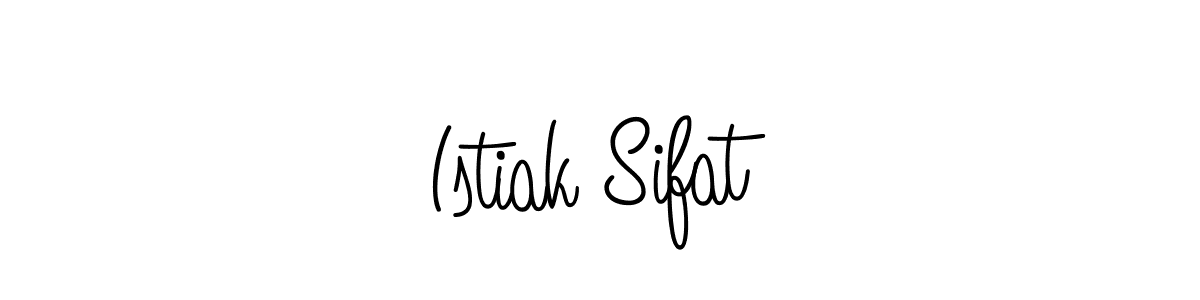 Use a signature maker to create a handwritten signature online. With this signature software, you can design (Angelique-Rose-font-FFP) your own signature for name Istiak Sifat. Istiak Sifat signature style 5 images and pictures png