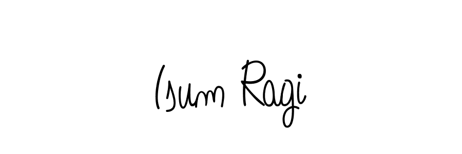 Use a signature maker to create a handwritten signature online. With this signature software, you can design (Angelique-Rose-font-FFP) your own signature for name Isum Ragi. Isum Ragi signature style 5 images and pictures png