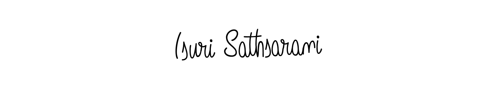 How to make Isuri Sathsarani name signature. Use Angelique-Rose-font-FFP style for creating short signs online. This is the latest handwritten sign. Isuri Sathsarani signature style 5 images and pictures png