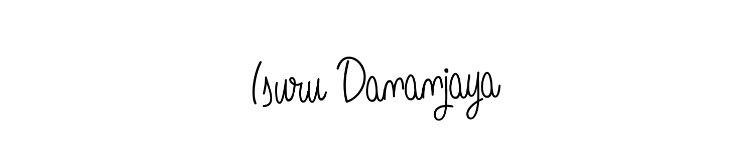 Design your own signature with our free online signature maker. With this signature software, you can create a handwritten (Angelique-Rose-font-FFP) signature for name Isuru Dananjaya. Isuru Dananjaya signature style 5 images and pictures png