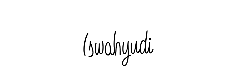 You should practise on your own different ways (Angelique-Rose-font-FFP) to write your name (Iswahyudi) in signature. don't let someone else do it for you. Iswahyudi signature style 5 images and pictures png