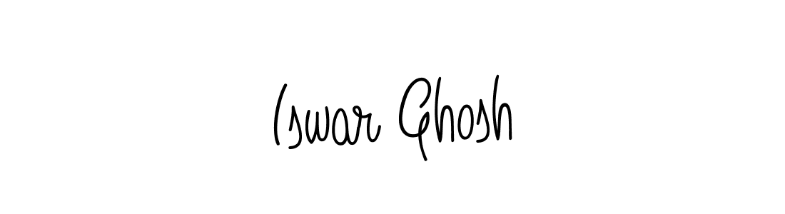 Use a signature maker to create a handwritten signature online. With this signature software, you can design (Angelique-Rose-font-FFP) your own signature for name Iswar Ghosh. Iswar Ghosh signature style 5 images and pictures png