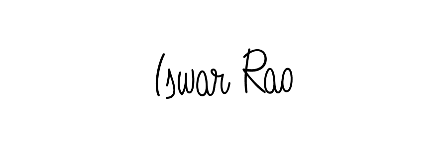 Create a beautiful signature design for name Iswar Rao. With this signature (Angelique-Rose-font-FFP) fonts, you can make a handwritten signature for free. Iswar Rao signature style 5 images and pictures png