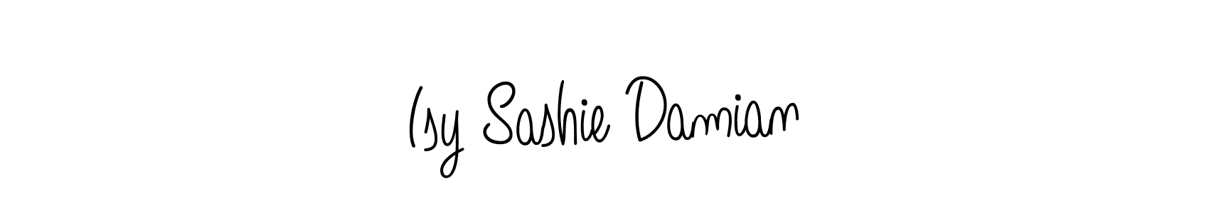 Angelique-Rose-font-FFP is a professional signature style that is perfect for those who want to add a touch of class to their signature. It is also a great choice for those who want to make their signature more unique. Get Isy Sashie Damian name to fancy signature for free. Isy Sashie Damian signature style 5 images and pictures png