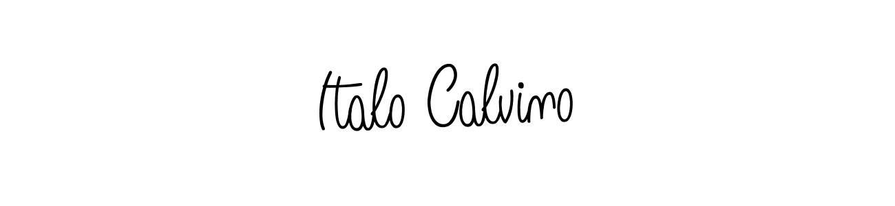 The best way (Angelique-Rose-font-FFP) to make a short signature is to pick only two or three words in your name. The name Italo Calvino include a total of six letters. For converting this name. Italo Calvino signature style 5 images and pictures png