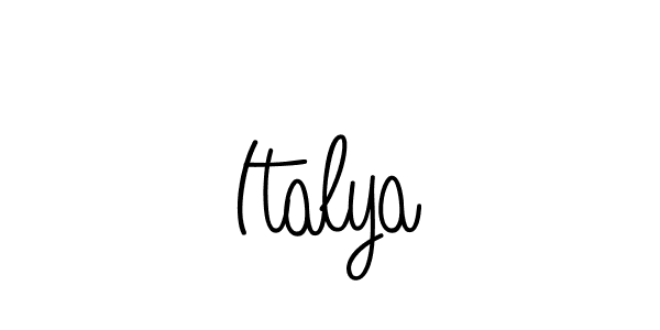 Make a beautiful signature design for name Italya. With this signature (Angelique-Rose-font-FFP) style, you can create a handwritten signature for free. Italya signature style 5 images and pictures png