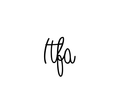 Use a signature maker to create a handwritten signature online. With this signature software, you can design (Angelique-Rose-font-FFP) your own signature for name Itfa. Itfa signature style 5 images and pictures png