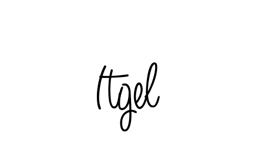 Itgel stylish signature style. Best Handwritten Sign (Angelique-Rose-font-FFP) for my name. Handwritten Signature Collection Ideas for my name Itgel. Itgel signature style 5 images and pictures png