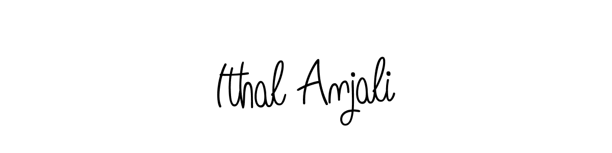 Design your own signature with our free online signature maker. With this signature software, you can create a handwritten (Angelique-Rose-font-FFP) signature for name Ithal Anjali. Ithal Anjali signature style 5 images and pictures png