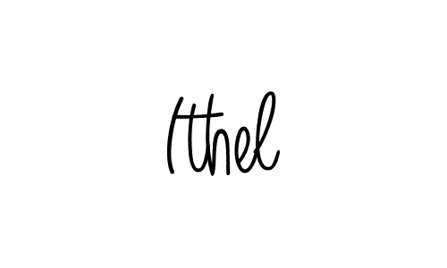 Make a beautiful signature design for name Ithel. With this signature (Angelique-Rose-font-FFP) style, you can create a handwritten signature for free. Ithel signature style 5 images and pictures png