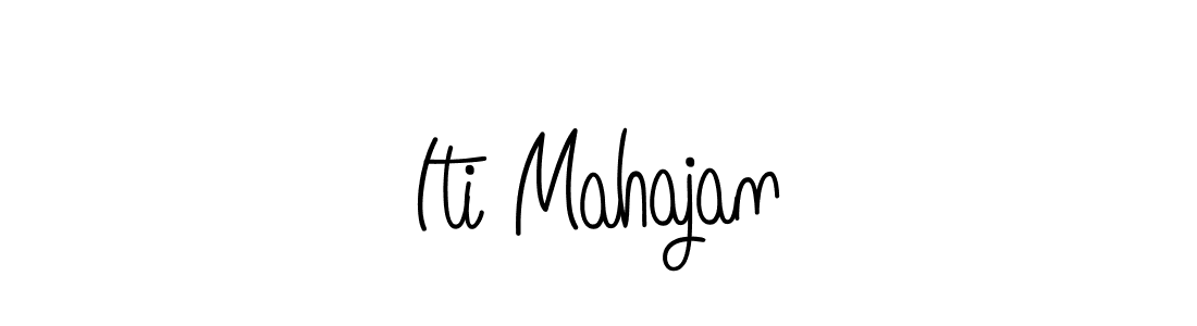 Check out images of Autograph of Iti Mahajan name. Actor Iti Mahajan Signature Style. Angelique-Rose-font-FFP is a professional sign style online. Iti Mahajan signature style 5 images and pictures png