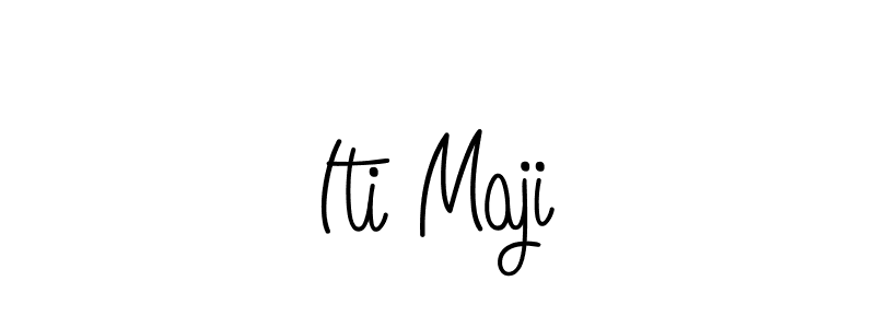 Use a signature maker to create a handwritten signature online. With this signature software, you can design (Angelique-Rose-font-FFP) your own signature for name Iti Maji. Iti Maji signature style 5 images and pictures png