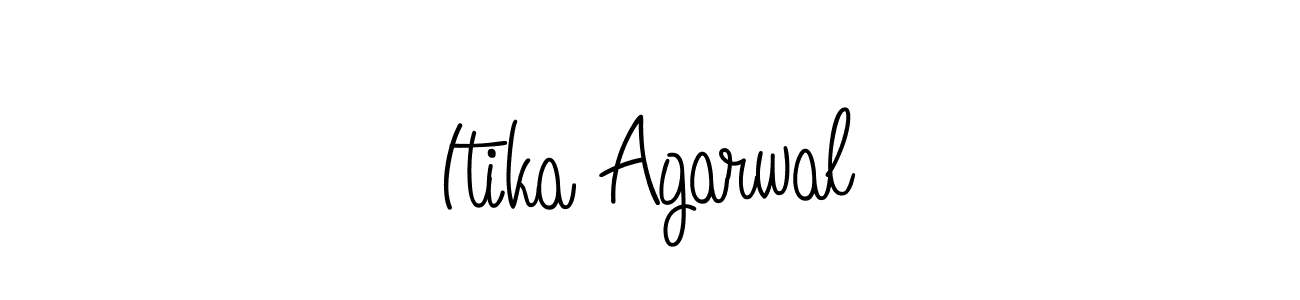 Create a beautiful signature design for name Itika Agarwal. With this signature (Angelique-Rose-font-FFP) fonts, you can make a handwritten signature for free. Itika Agarwal signature style 5 images and pictures png