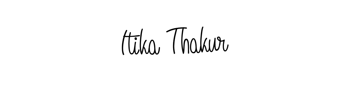 Itika Thakur stylish signature style. Best Handwritten Sign (Angelique-Rose-font-FFP) for my name. Handwritten Signature Collection Ideas for my name Itika Thakur. Itika Thakur signature style 5 images and pictures png