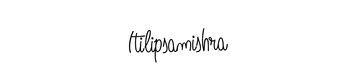 Make a beautiful signature design for name Itilipsamishra. With this signature (Angelique-Rose-font-FFP) style, you can create a handwritten signature for free. Itilipsamishra signature style 5 images and pictures png