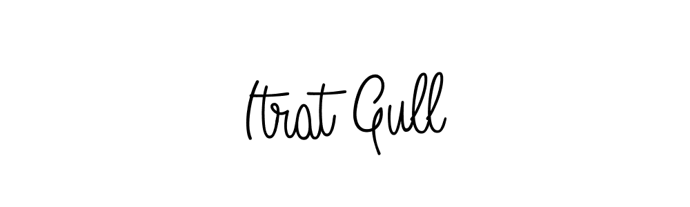 The best way (Angelique-Rose-font-FFP) to make a short signature is to pick only two or three words in your name. The name Itrat Gull include a total of six letters. For converting this name. Itrat Gull signature style 5 images and pictures png