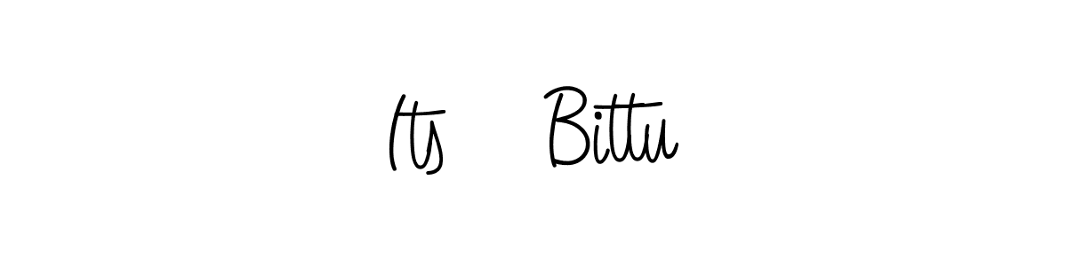 The best way (Angelique-Rose-font-FFP) to make a short signature is to pick only two or three words in your name. The name Its    Bittu include a total of six letters. For converting this name. Its    Bittu signature style 5 images and pictures png