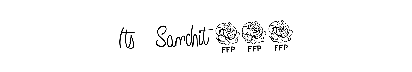 The best way (Angelique-Rose-font-FFP) to make a short signature is to pick only two or three words in your name. The name Its   Sanchit 007 include a total of six letters. For converting this name. Its   Sanchit 007 signature style 5 images and pictures png