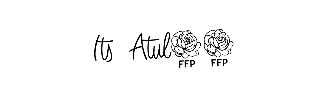 The best way (Angelique-Rose-font-FFP) to make a short signature is to pick only two or three words in your name. The name Its  Atul97 include a total of six letters. For converting this name. Its  Atul97 signature style 5 images and pictures png