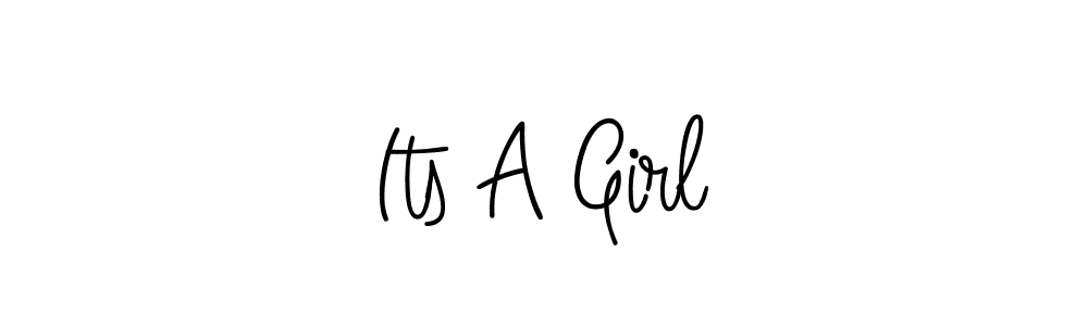 How to make Its A Girl name signature. Use Angelique-Rose-font-FFP style for creating short signs online. This is the latest handwritten sign. Its A Girl signature style 5 images and pictures png