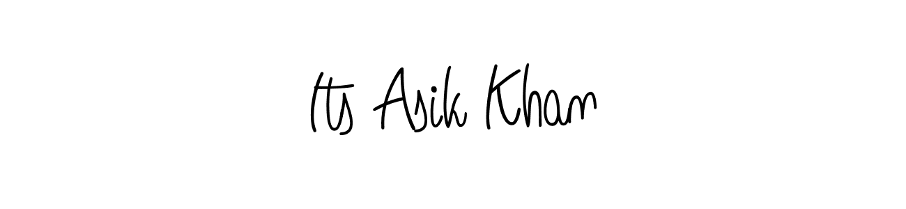 Use a signature maker to create a handwritten signature online. With this signature software, you can design (Angelique-Rose-font-FFP) your own signature for name Its Asik Khan. Its Asik Khan signature style 5 images and pictures png