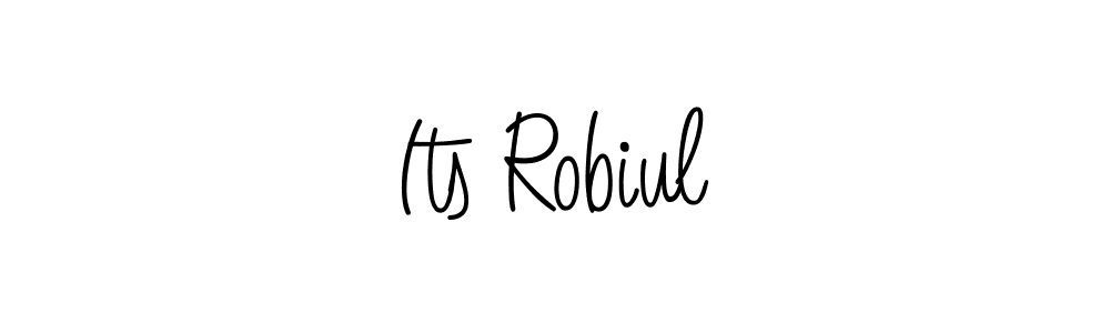 How to make Its Robiul name signature. Use Angelique-Rose-font-FFP style for creating short signs online. This is the latest handwritten sign. Its Robiul signature style 5 images and pictures png