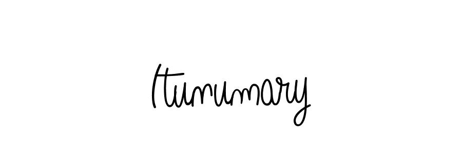 Design your own signature with our free online signature maker. With this signature software, you can create a handwritten (Angelique-Rose-font-FFP) signature for name Itunumary. Itunumary signature style 5 images and pictures png