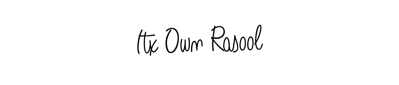 Make a short Itx Own Rasool signature style. Manage your documents anywhere anytime using Angelique-Rose-font-FFP. Create and add eSignatures, submit forms, share and send files easily. Itx Own Rasool signature style 5 images and pictures png