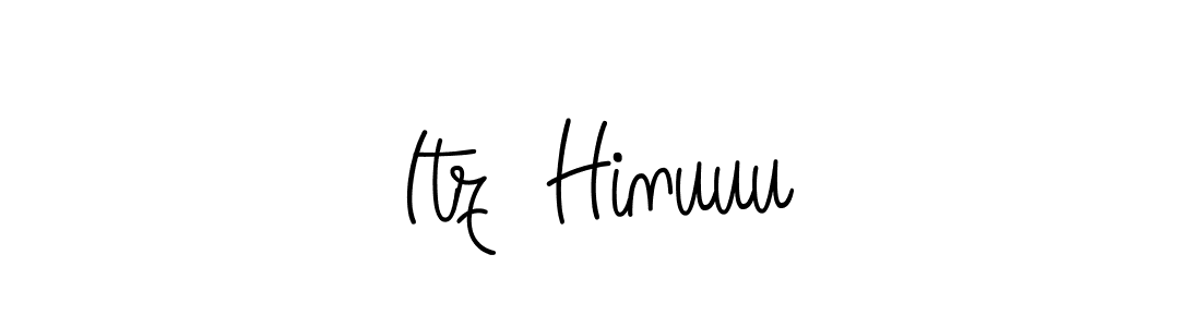 The best way (Angelique-Rose-font-FFP) to make a short signature is to pick only two or three words in your name. The name Itz  Hinuuu include a total of six letters. For converting this name. Itz  Hinuuu signature style 5 images and pictures png