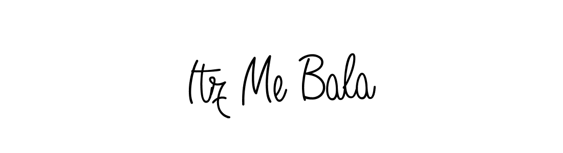 Use a signature maker to create a handwritten signature online. With this signature software, you can design (Angelique-Rose-font-FFP) your own signature for name Itz Me Bala. Itz Me Bala signature style 5 images and pictures png