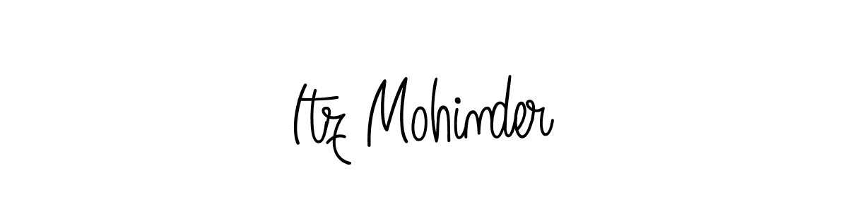 Use a signature maker to create a handwritten signature online. With this signature software, you can design (Angelique-Rose-font-FFP) your own signature for name Itz Mohinder. Itz Mohinder signature style 5 images and pictures png