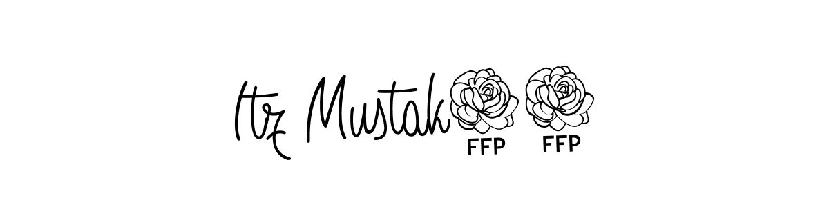 if you are searching for the best signature style for your name Itz Mustak73. so please give up your signature search. here we have designed multiple signature styles  using Angelique-Rose-font-FFP. Itz Mustak73 signature style 5 images and pictures png