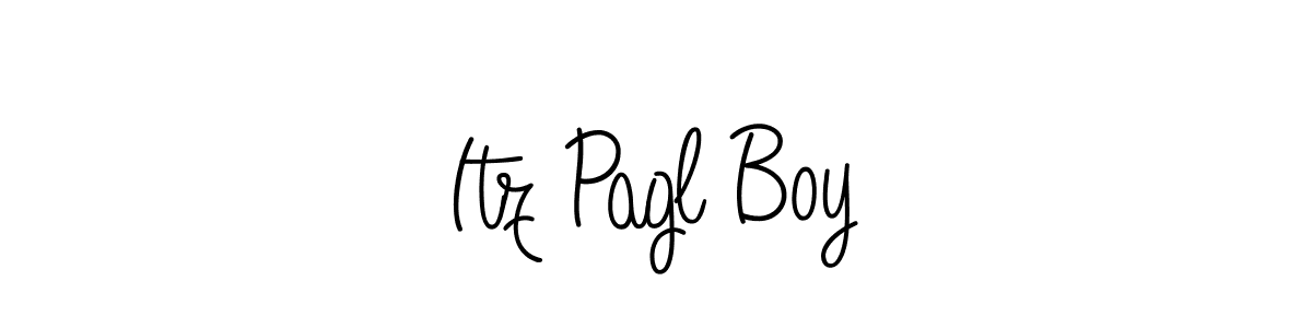 Use a signature maker to create a handwritten signature online. With this signature software, you can design (Angelique-Rose-font-FFP) your own signature for name Itz Pagl Boy. Itz Pagl Boy signature style 5 images and pictures png