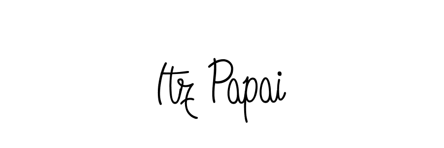 Make a beautiful signature design for name Itz Papai. With this signature (Angelique-Rose-font-FFP) style, you can create a handwritten signature for free. Itz Papai signature style 5 images and pictures png