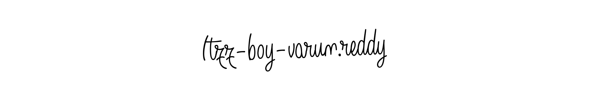 The best way (Angelique-Rose-font-FFP) to make a short signature is to pick only two or three words in your name. The name Itzz-boy-varun.reddy include a total of six letters. For converting this name. Itzz-boy-varun.reddy signature style 5 images and pictures png