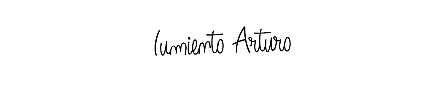 The best way (Angelique-Rose-font-FFP) to make a short signature is to pick only two or three words in your name. The name Iumiento Arturo include a total of six letters. For converting this name. Iumiento Arturo signature style 5 images and pictures png