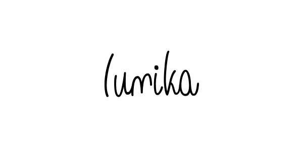 The best way (Angelique-Rose-font-FFP) to make a short signature is to pick only two or three words in your name. The name Iunika include a total of six letters. For converting this name. Iunika signature style 5 images and pictures png