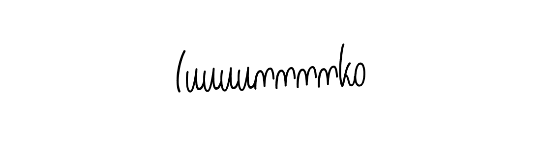 Make a beautiful signature design for name Iuuuunnnnko. With this signature (Angelique-Rose-font-FFP) style, you can create a handwritten signature for free. Iuuuunnnnko signature style 5 images and pictures png