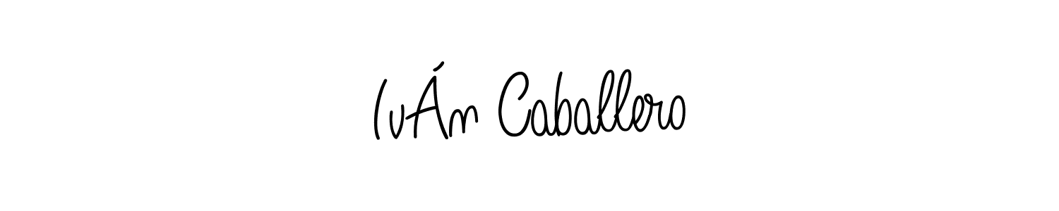 You should practise on your own different ways (Angelique-Rose-font-FFP) to write your name (IvÁn Caballero) in signature. don't let someone else do it for you. IvÁn Caballero signature style 5 images and pictures png