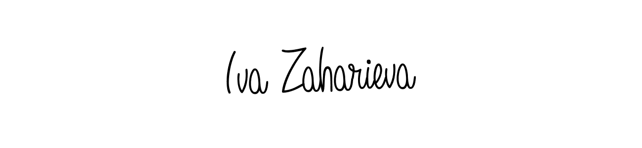 Iva Zaharieva stylish signature style. Best Handwritten Sign (Angelique-Rose-font-FFP) for my name. Handwritten Signature Collection Ideas for my name Iva Zaharieva. Iva Zaharieva signature style 5 images and pictures png