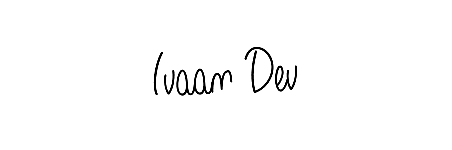 You should practise on your own different ways (Angelique-Rose-font-FFP) to write your name (Ivaan Dev) in signature. don't let someone else do it for you. Ivaan Dev signature style 5 images and pictures png