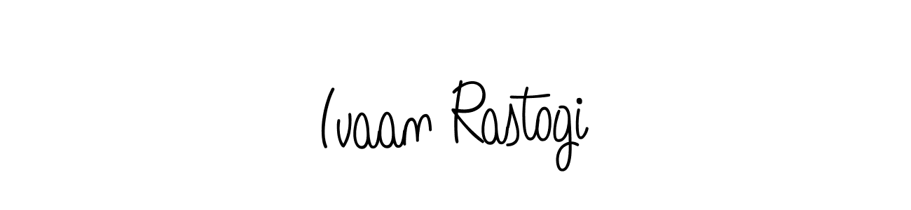 Use a signature maker to create a handwritten signature online. With this signature software, you can design (Angelique-Rose-font-FFP) your own signature for name Ivaan Rastogi. Ivaan Rastogi signature style 5 images and pictures png