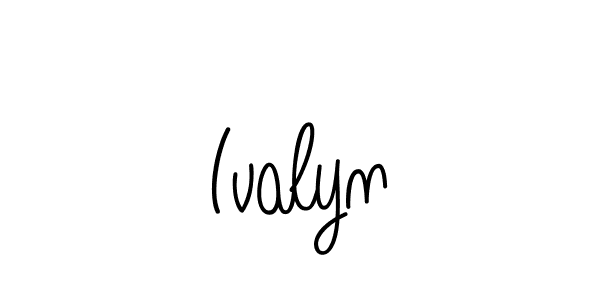 Best and Professional Signature Style for Ivalyn. Angelique-Rose-font-FFP Best Signature Style Collection. Ivalyn signature style 5 images and pictures png