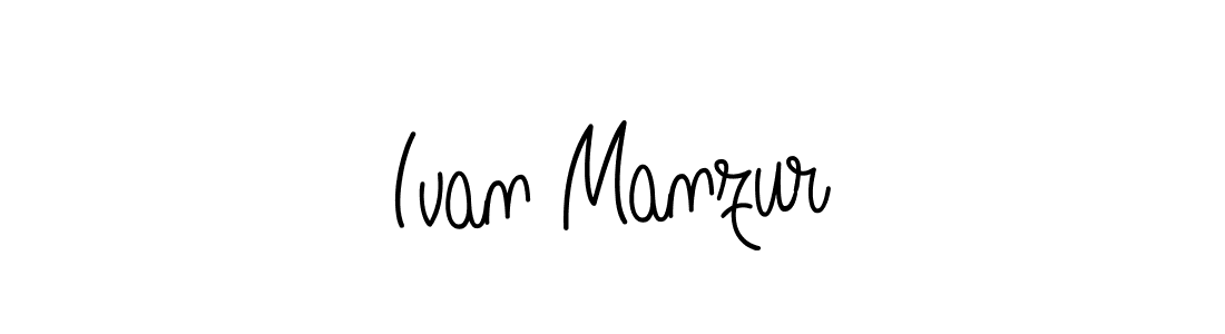 Ivan Manzur stylish signature style. Best Handwritten Sign (Angelique-Rose-font-FFP) for my name. Handwritten Signature Collection Ideas for my name Ivan Manzur. Ivan Manzur signature style 5 images and pictures png