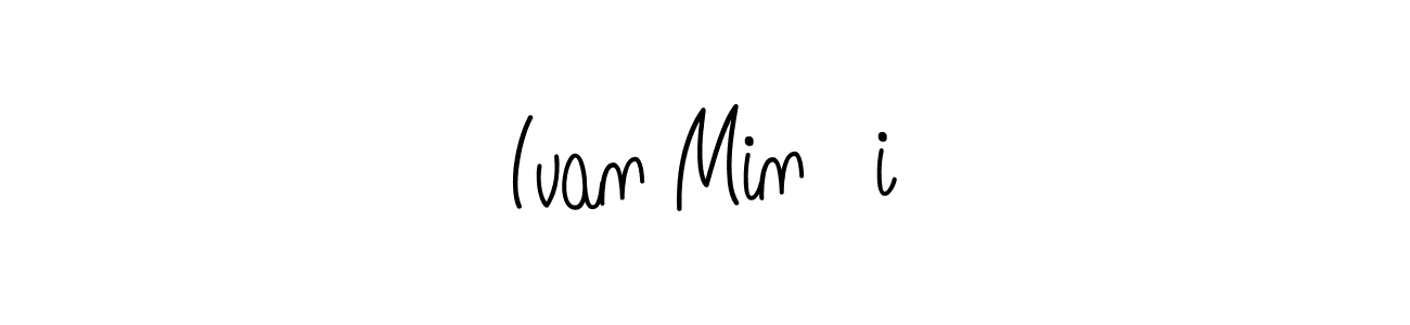 The best way (Angelique-Rose-font-FFP) to make a short signature is to pick only two or three words in your name. The name Ivan Minčić include a total of six letters. For converting this name. Ivan Minčić signature style 5 images and pictures png