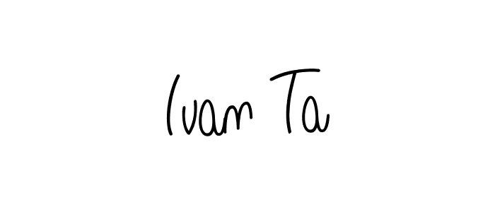 Also we have Ivan Ta name is the best signature style. Create professional handwritten signature collection using Angelique-Rose-font-FFP autograph style. Ivan Ta signature style 5 images and pictures png