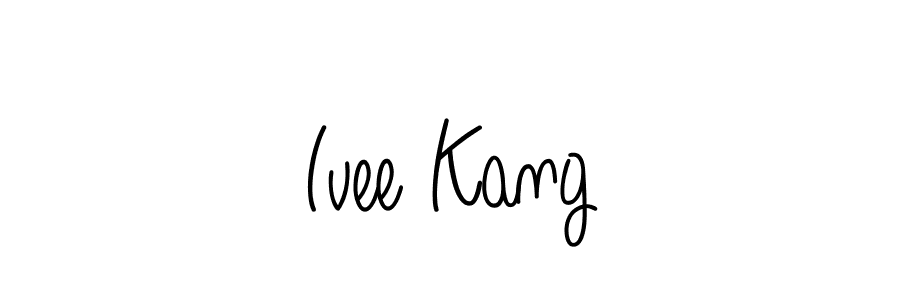 You should practise on your own different ways (Angelique-Rose-font-FFP) to write your name (Ivee Kang) in signature. don't let someone else do it for you. Ivee Kang signature style 5 images and pictures png