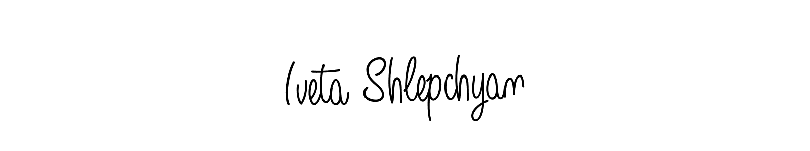 How to make Iveta Shlepchyan name signature. Use Angelique-Rose-font-FFP style for creating short signs online. This is the latest handwritten sign. Iveta Shlepchyan signature style 5 images and pictures png