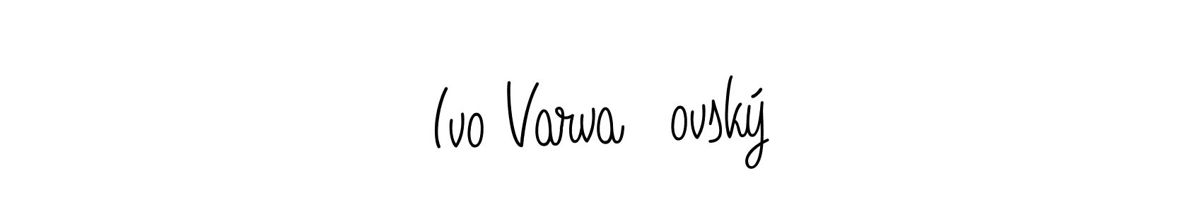 Make a beautiful signature design for name Ivo Varvařovský. With this signature (Angelique-Rose-font-FFP) style, you can create a handwritten signature for free. Ivo Varvařovský signature style 5 images and pictures png